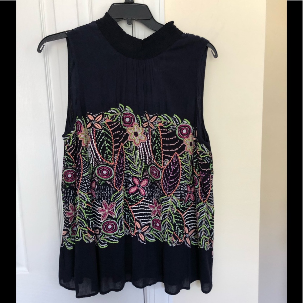 Kaari sleeveless high neck lined top in 2x, new